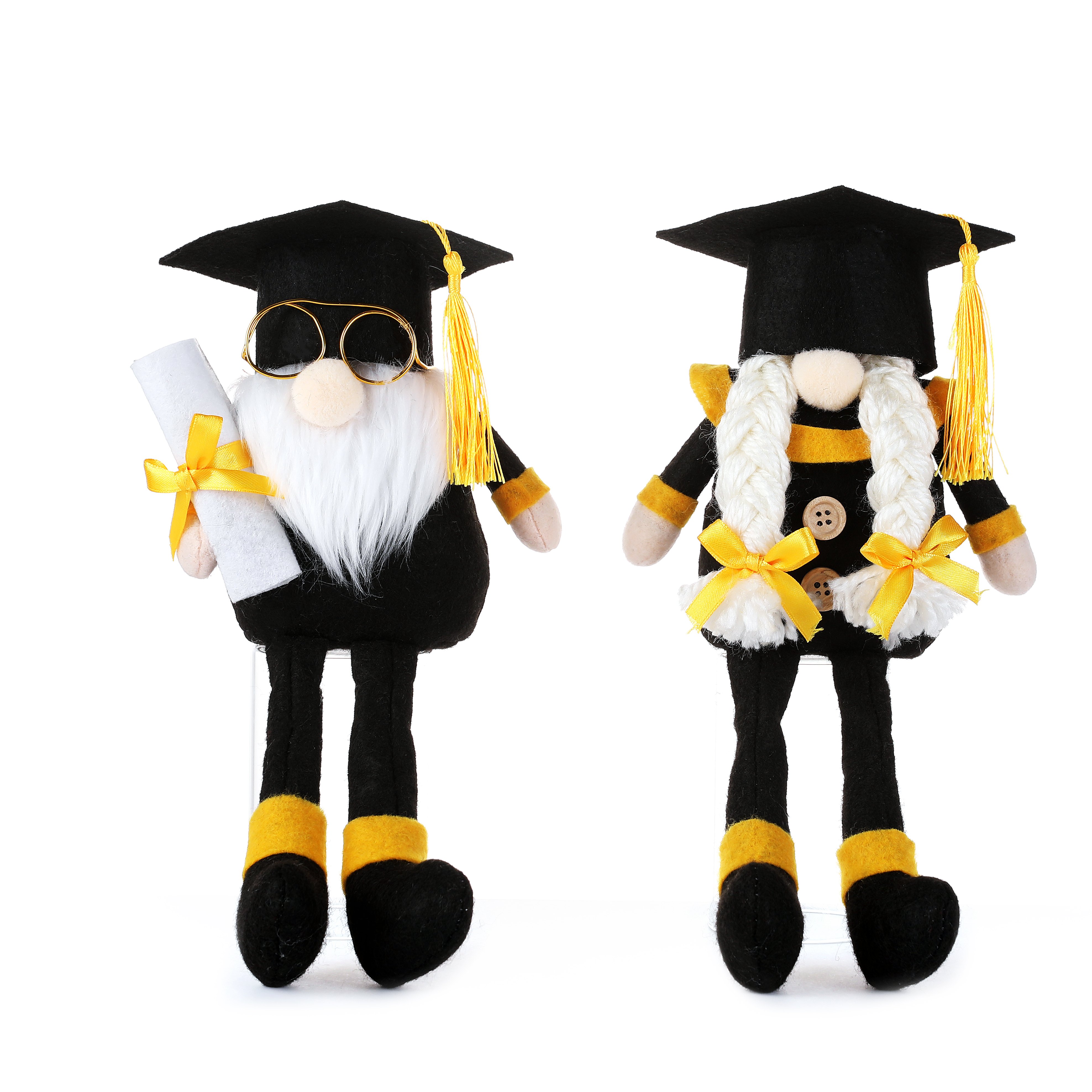 毕业季装饰品/毕业季无脸娃娃白底实物图