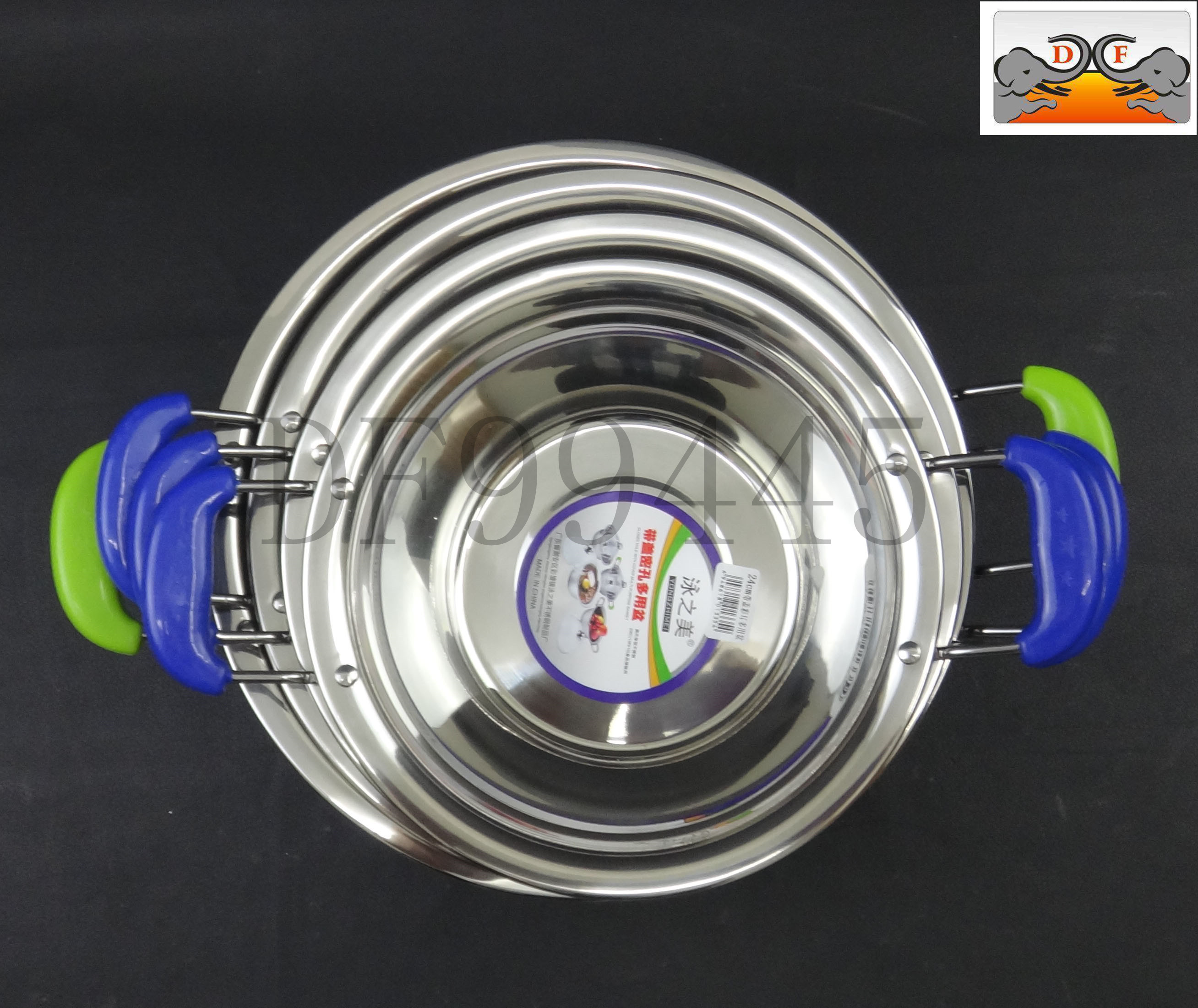 DF TRADING HOUSE DF99445 Multi-purpose basin with Lid and colorful ears, plastic household daily necessities, simple storage, sink for washing vegetables, other daily household use details Picture