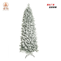E0670h748 pencil tree falling snow PE mixed flocking tree Christmas tree