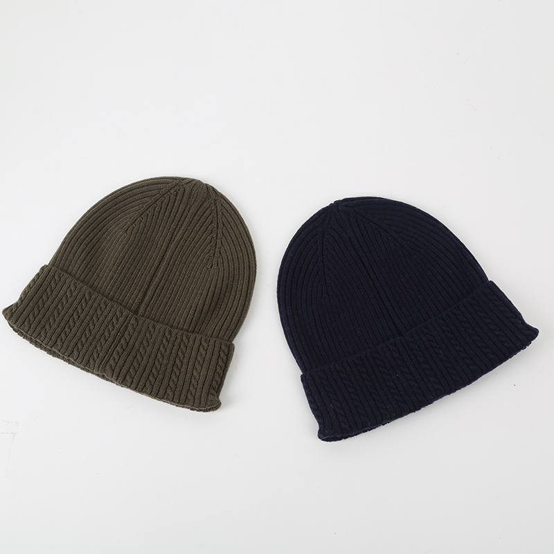 Woolen hat Men and women autumn and winter fashion versatile knitted bag head pile hat wool flanged figure 8 brimmed hat thumbnail