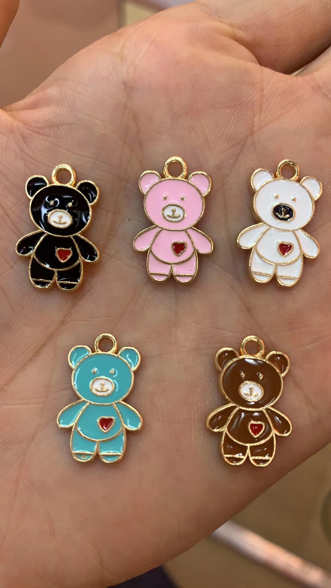 Best-selling duck-shaped jewelry accessories, alloy accessories, white claw accessories, bright color accessories, alloy bear 2