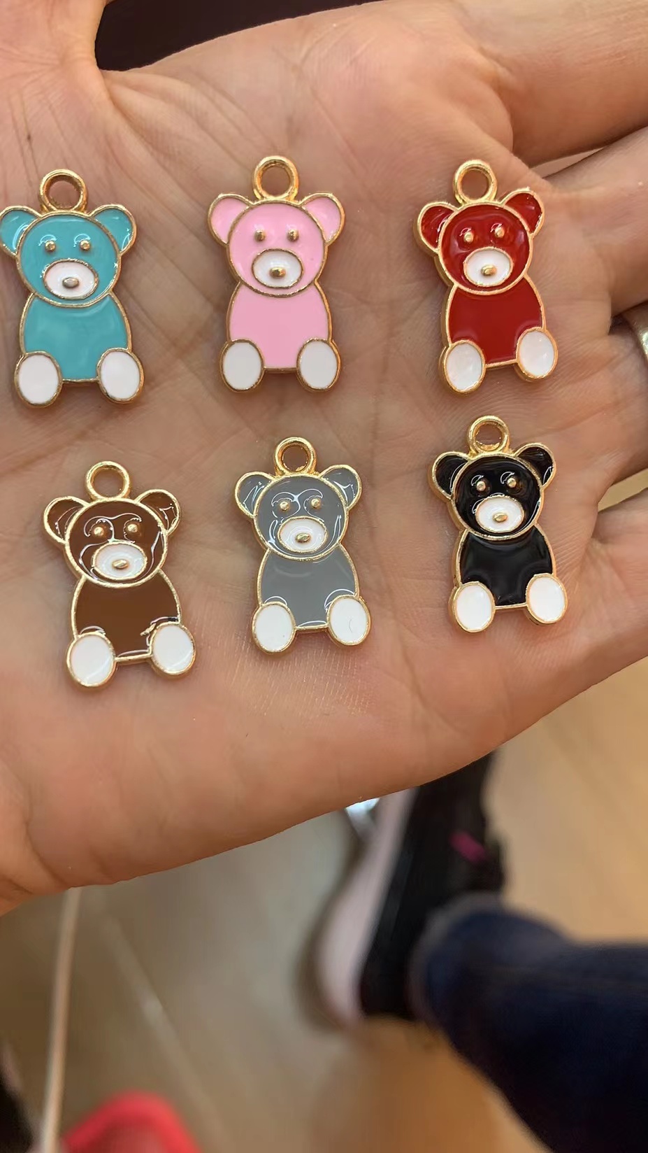 Best-selling duck-shaped jewelry accessories, alloy accessories, white claw accessories, bright color accessories, alloy bear 3