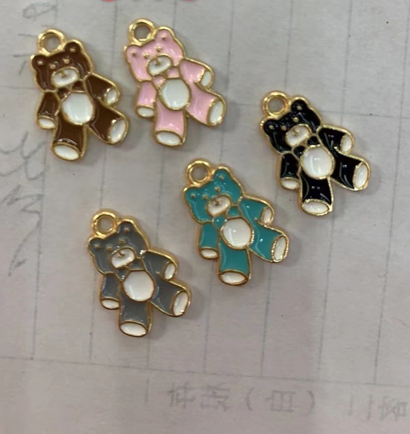 Best-selling duck-shaped jewelry accessories, alloy accessories, white claw accessories, bright color accessories, alloy bear 1