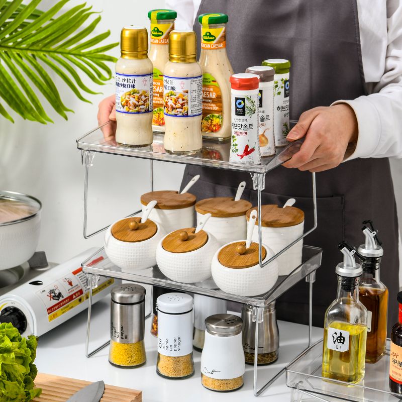 Kitchen storage rack, multi-layer seasoning storage box, seasoning storage rack, seasoning rack, seasoning storage box, fruit plate Specification drawing