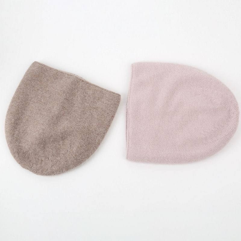 Rabbit hair hat winter knitted baotou hat pile pile hat Korean edition fashion warm double rabbit hair hat men and women cycling ear protectors pullover hat flat double pullover hat thumbnail