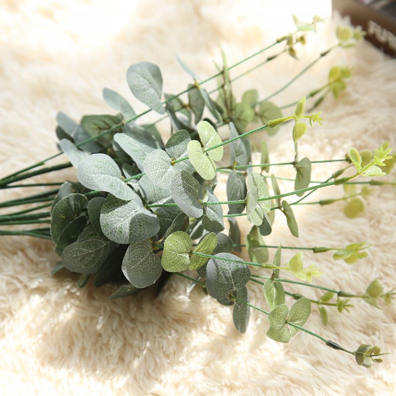 Money leaf eucalyptus with grass and flowers, antirrhinum, money string artificial flowers wholesale MW16301 Application Scenario