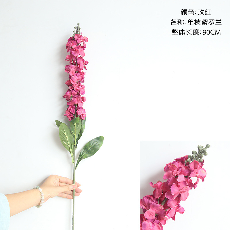 Delphinium, violet artificial flower, Christmas artificial flower, home decoration, wedding arrangement GF12323B Item Picture