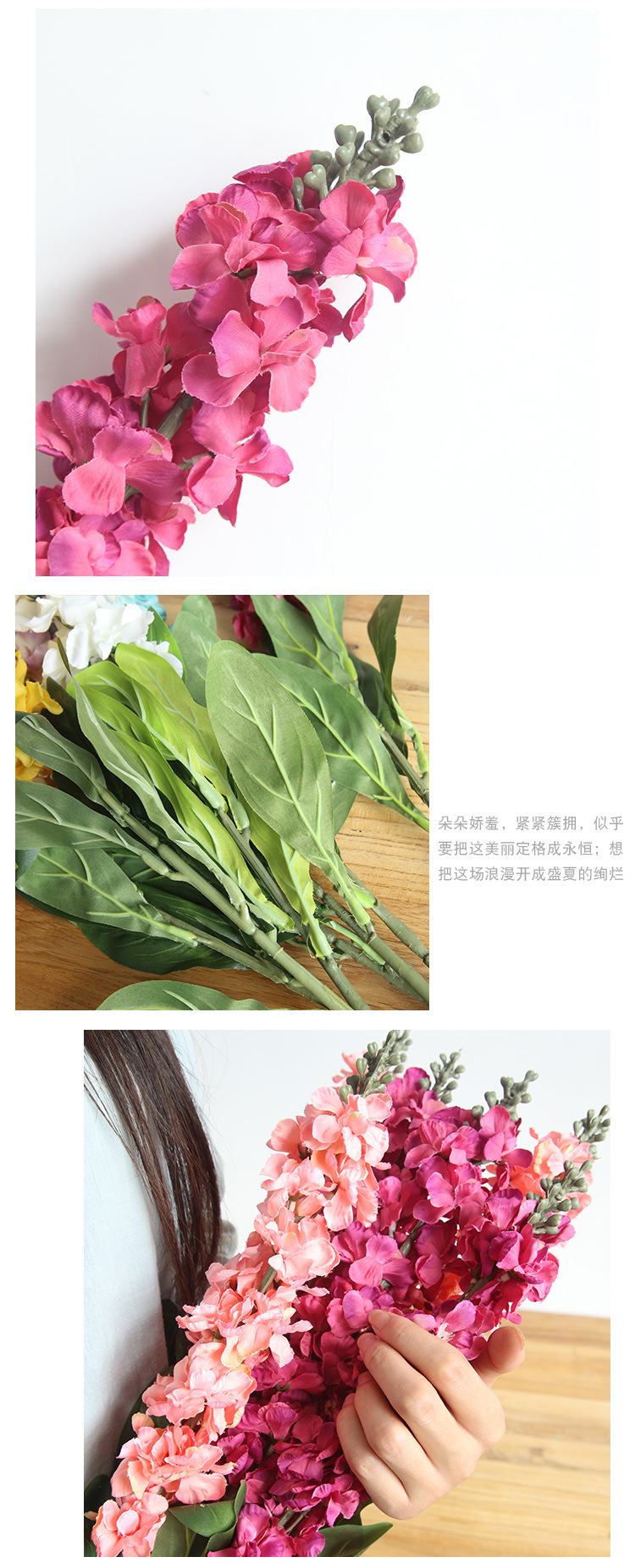 Delphinium, violet artificial flower, Christmas artificial flower, home decoration, wedding arrangement GF12323B pic 8