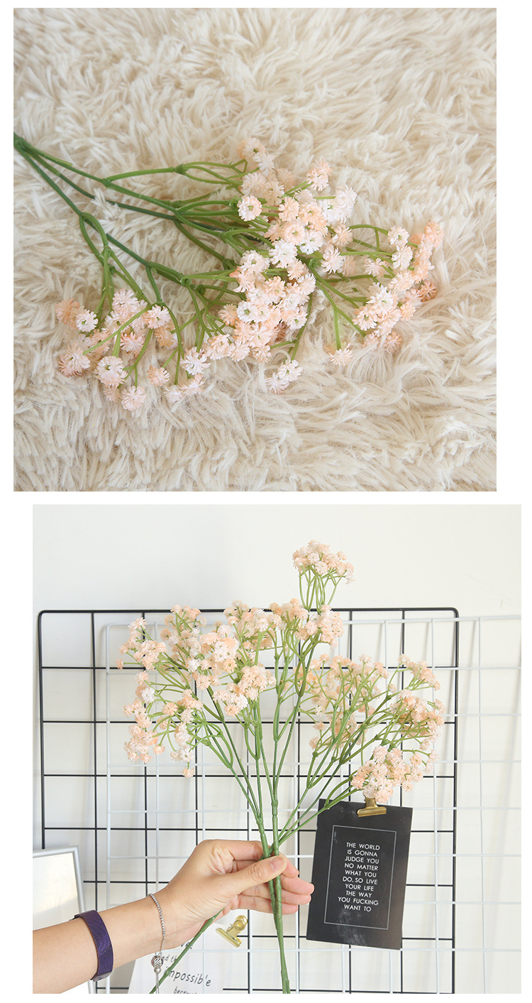 Soft rubber starry sky artificial flower manufacturer, home decoration, wedding hand-held bouquets, road guide flowers, wall artificial flowers MW53460 pic 8