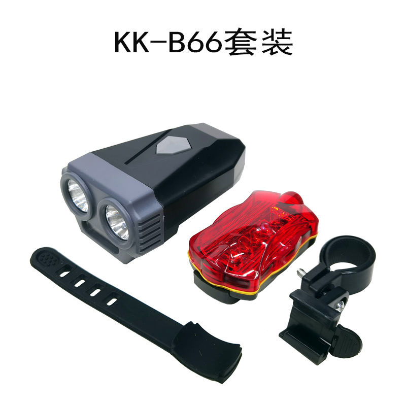 KK-B66 Bicycle headlight and Taillight set: Bicycle lighting, riding headlight and warning light details Picture