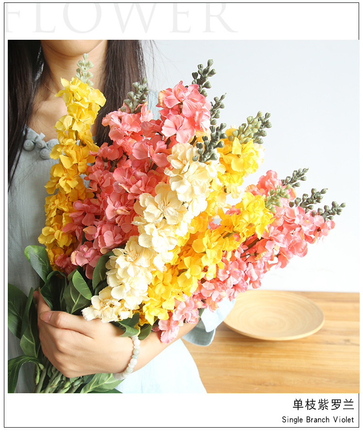 Delphinium, violet artificial flower, Christmas artificial flower, home decoration, wedding arrangement GF12323B pic 1