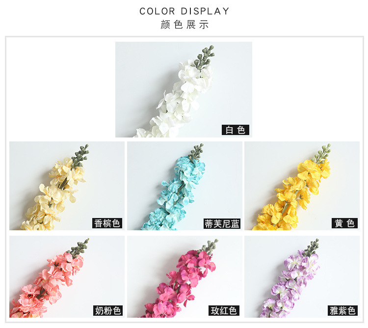 Delphinium, violet artificial flower, Christmas artificial flower, home decoration, wedding arrangement GF12323B pic 4