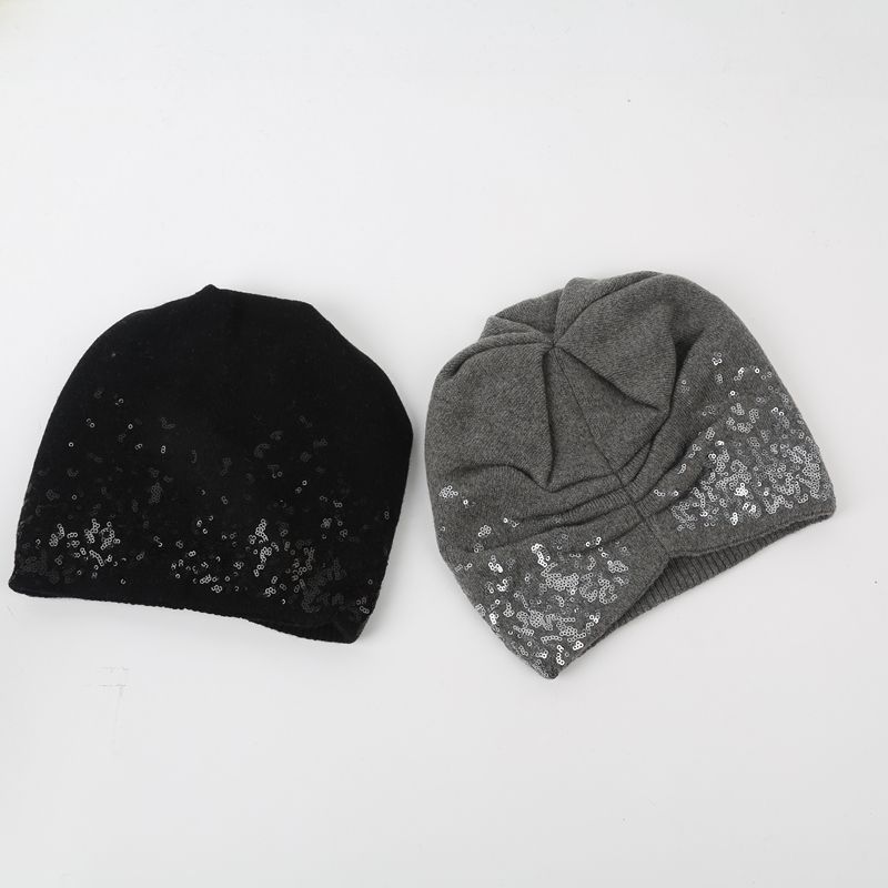 RAINBOW Pure autumn and winter color water wave wrinkle sequin fashion cap thumbnail