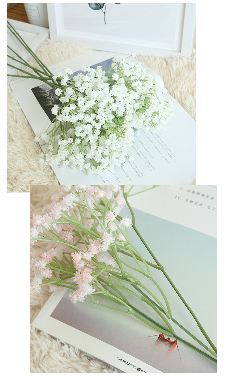 Soft rubber starry sky artificial flower manufacturer, home decoration, wedding hand-held bouquets, road guide flowers, wall artificial flowers MW53460 pic 6
