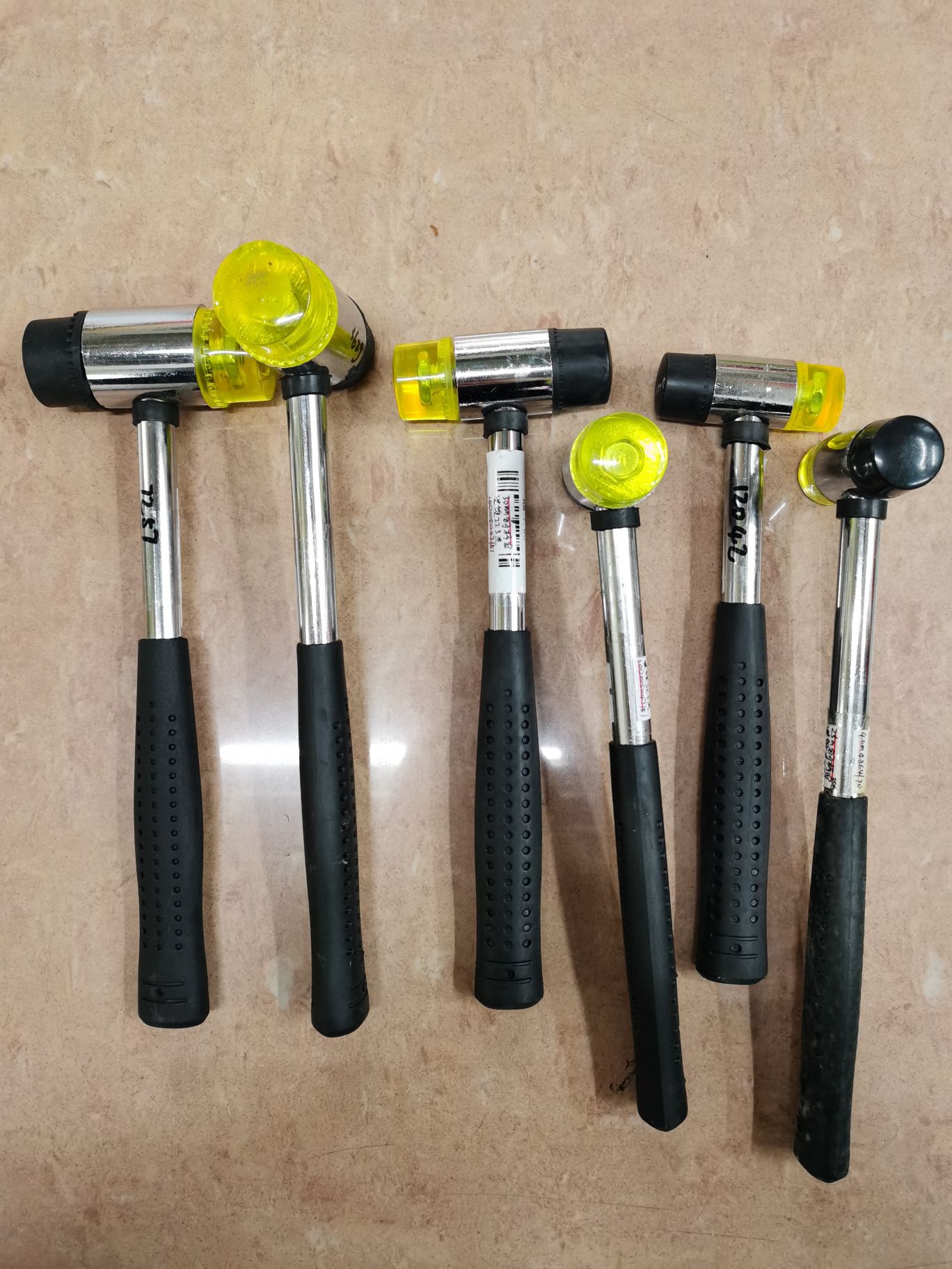 Steel handle mounting hammer Hammer Rubber hammer hammer Rubber hammer Hardware tools 2022 full figure