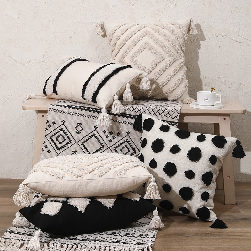Boho Nordic INS pillow office sofa cushion homestay hotel Morocco tufted pillow wholesale