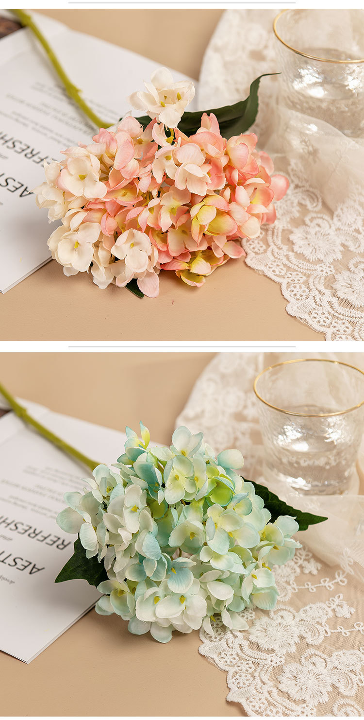 14 colors of artificial hydrangea, INS manufacturer, home decoration, wedding bouquet, road guide, flower wall, artificial flower MW52666 pic 4