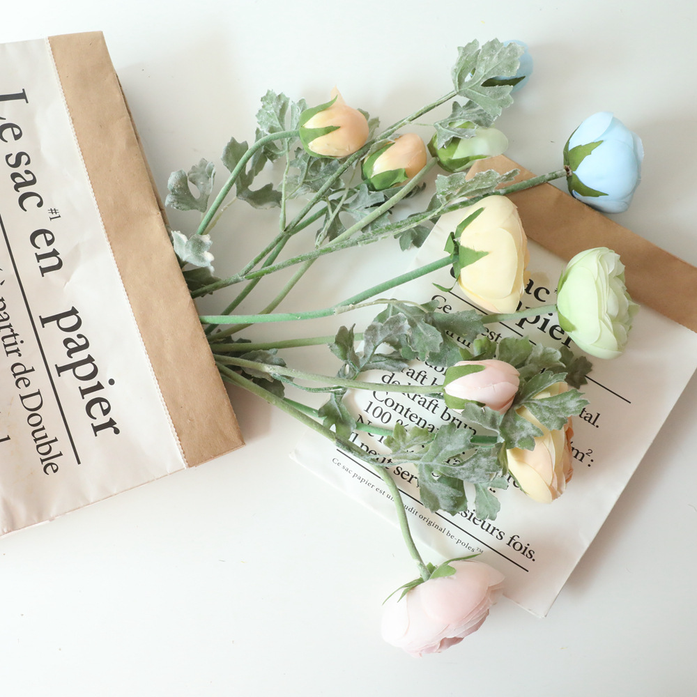 Lu Lian Tea Rose artificial flower wedding wholesale Silk flower export home decoration GF15636 Item Picture