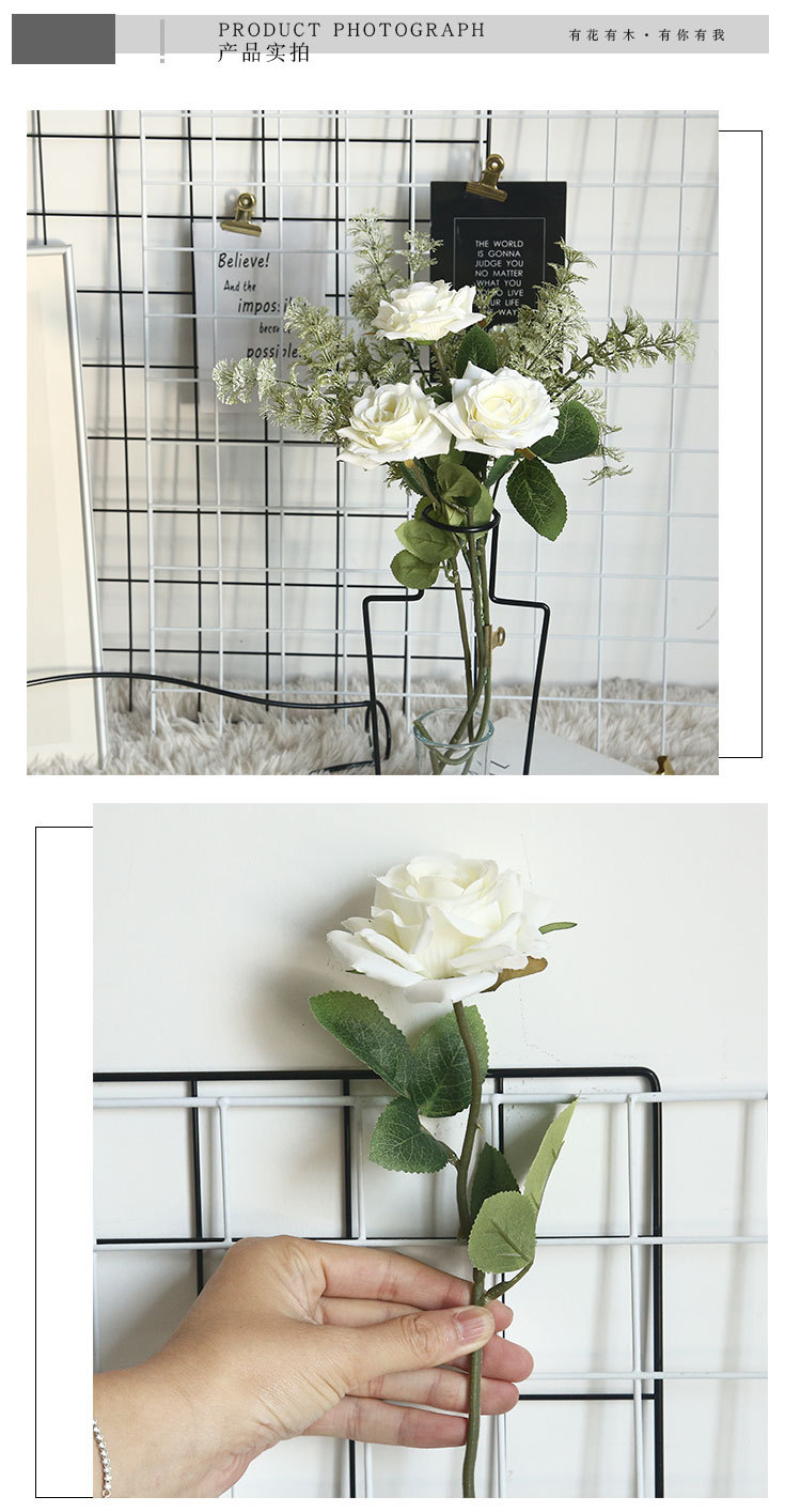 Artificial flower Mida rose plant bonsai wedding decoration INS style artificial flower wall rose MW69911 pic 4