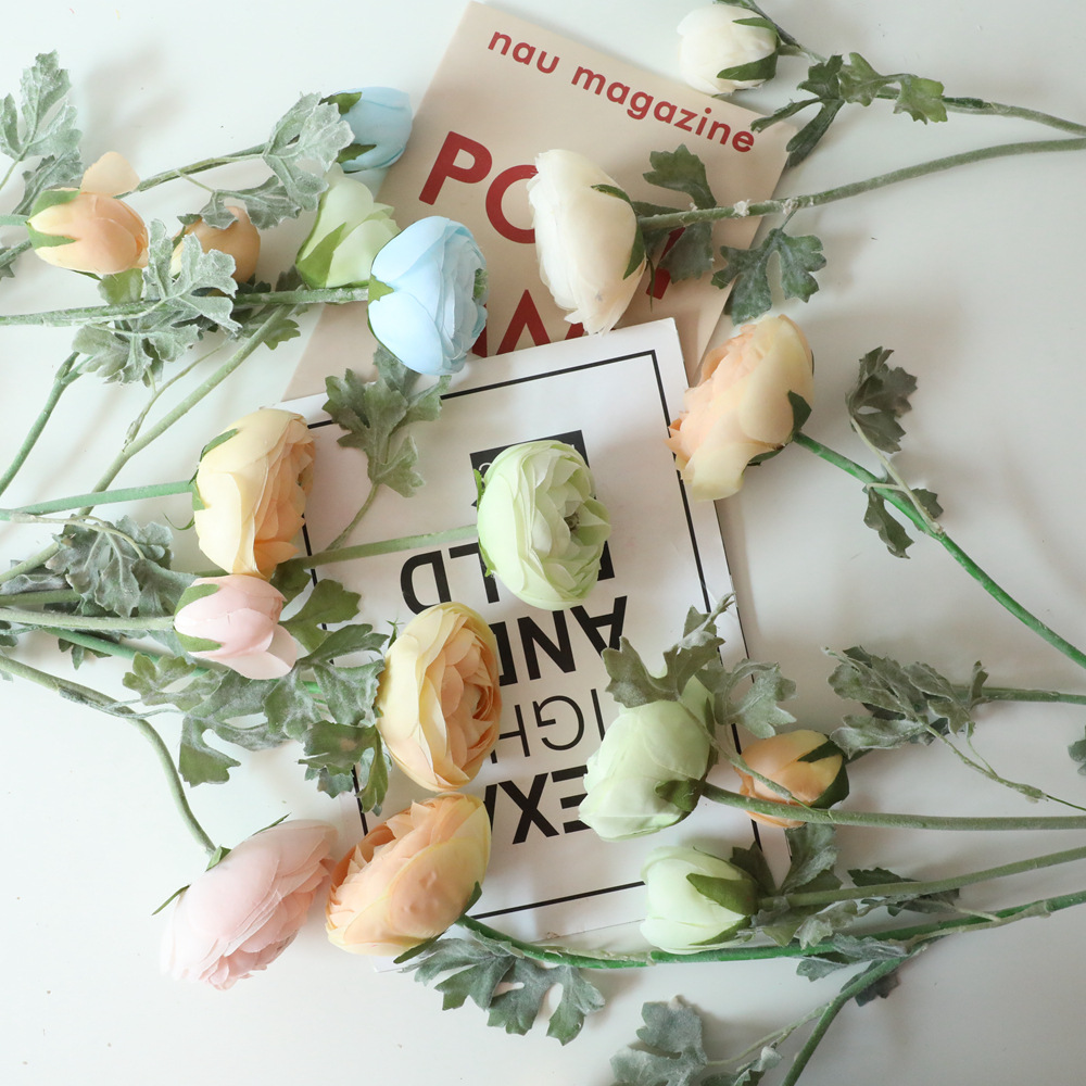 Lu Lian Tea Rose artificial flower wedding wholesale Silk flower export home decoration GF15636 Lu Lian Tea Rose artificial flower wedding wholesale Silk flower export home decoration GF15636