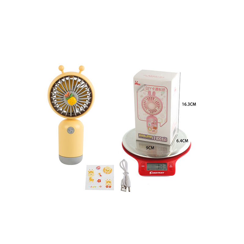 Ins-style mini fan for summer, portable and cute cartoon pets, creative mini usb, cute student electric fan Specification image