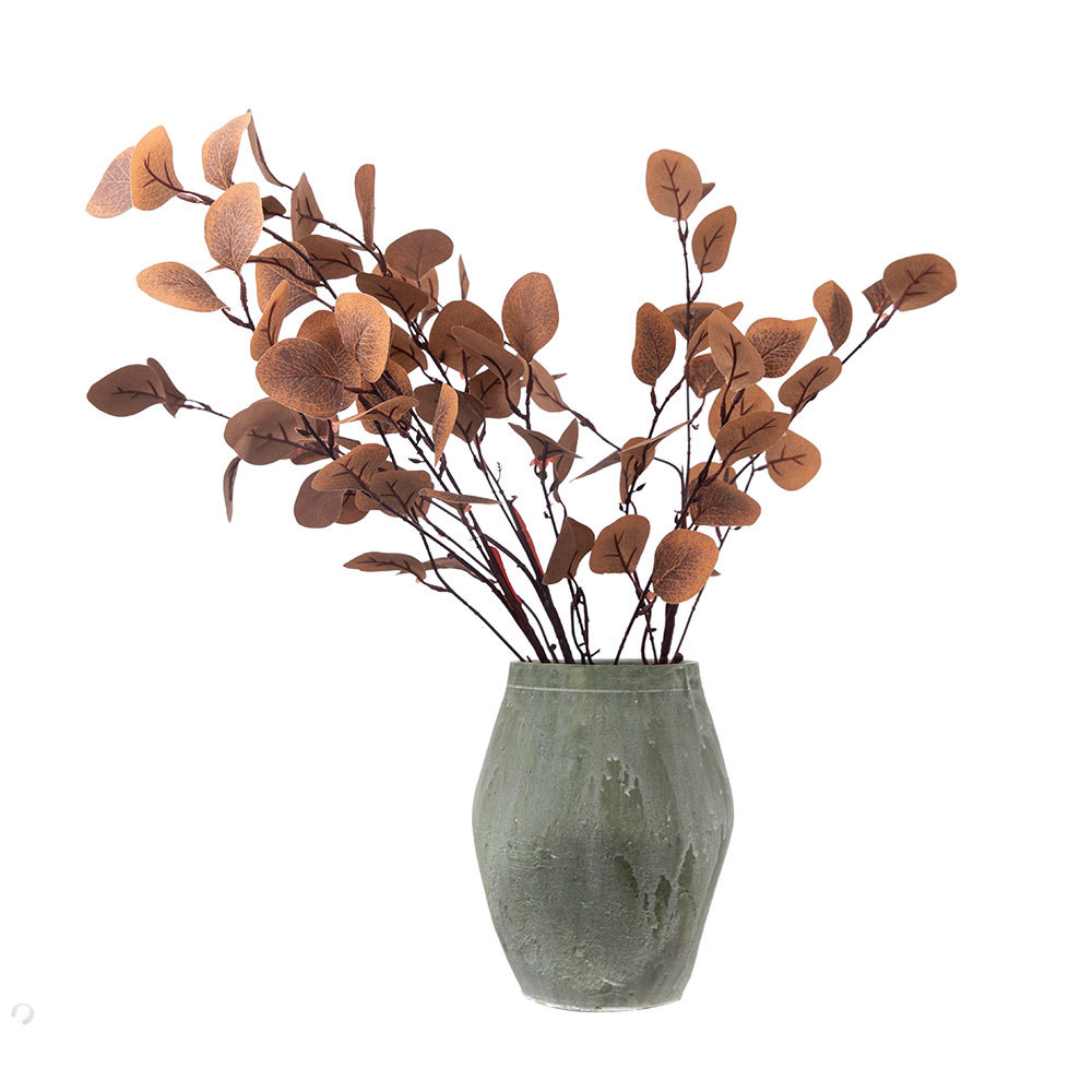 Artificial flower eucalyptus, eucalyptus leaf, money leaf, ginkgo leaf manufacturer, home decoration plant wall artificial flower MW26642 Specification image