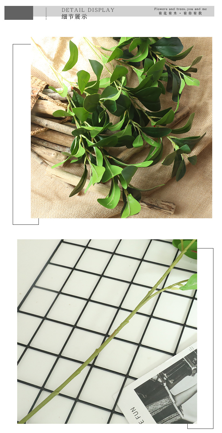 Milan Leaf Leaf Artificial Flower Manufacturer Home Decoration Wedding Road Guide Flower Wall Plant Wall Artificial Flower MW17699 pic 11