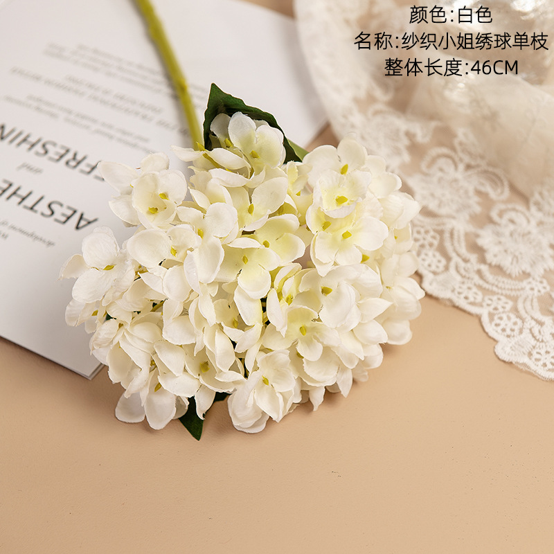 14 colors of artificial hydrangea, INS manufacturer, home decoration, wedding bouquet, road guide, flower wall, artificial flower MW52666 Item Picture