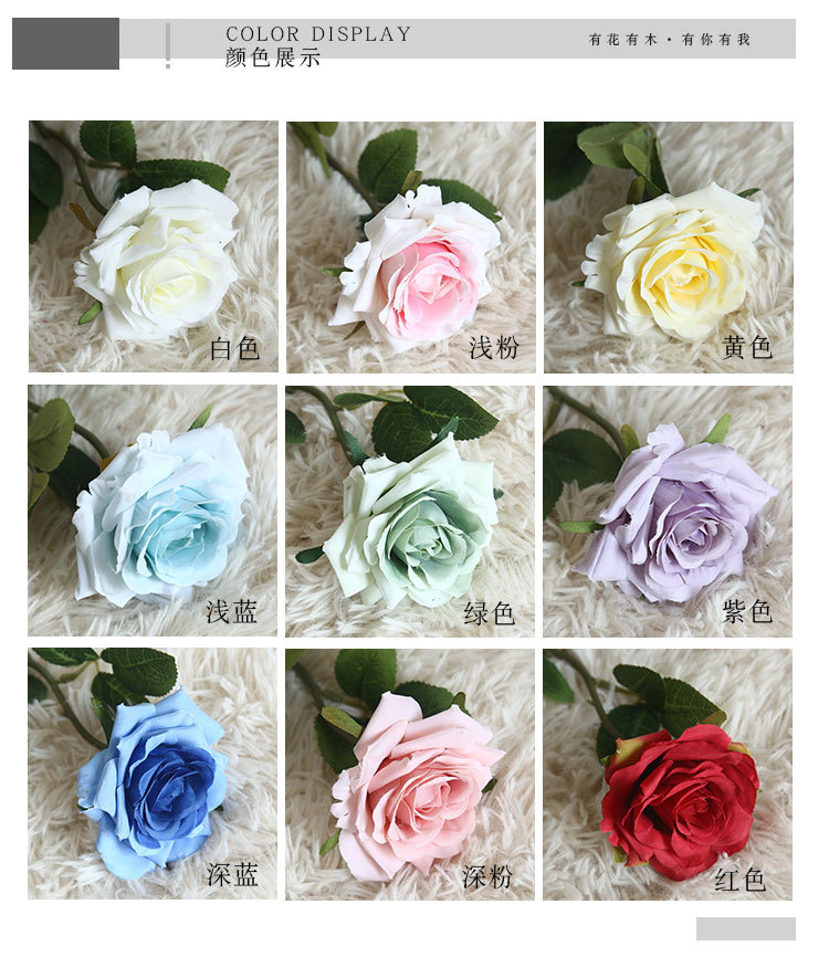 Artificial flower Mida rose plant bonsai wedding decoration INS style artificial flower wall rose MW69911 pic 3
