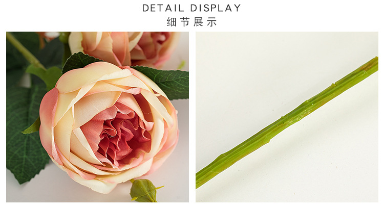 INS Core wrapped rose artificial flower manufacturer for home decoration, wedding, hand-held bouquets, road guide flowers, wall artificial flowers DY1-3249 pic 15