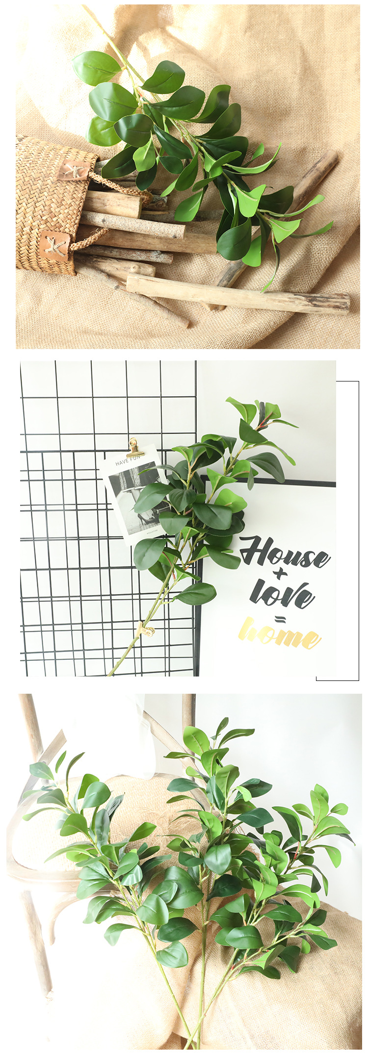 Milan Leaf Leaf Artificial Flower Manufacturer Home Decoration Wedding Road Guide Flower Wall Plant Wall Artificial Flower MW17699 pic 6