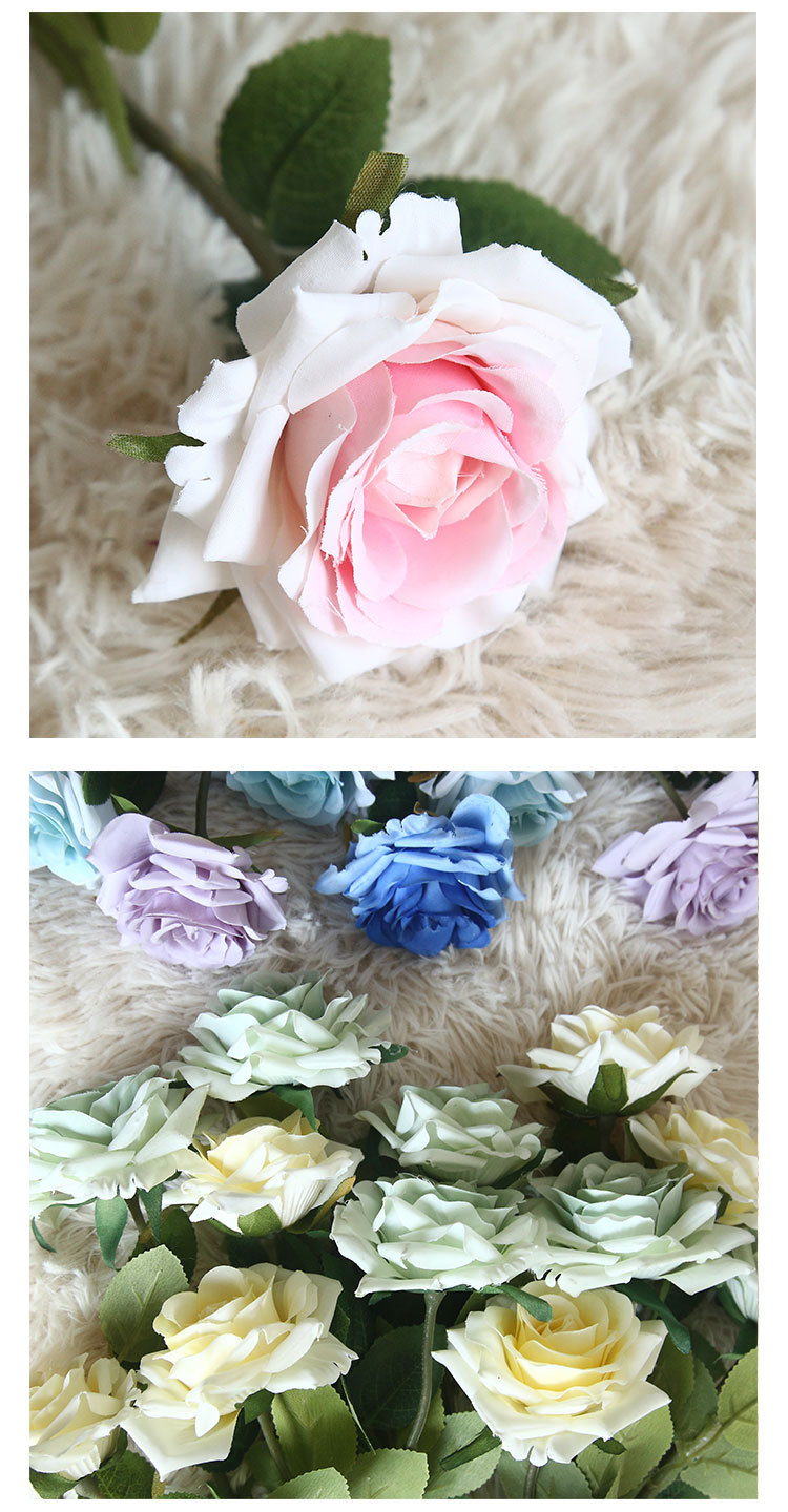 Artificial flower Mida rose plant bonsai wedding decoration INS style artificial flower wall rose MW69911 pic 8