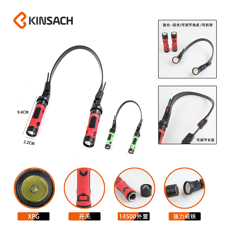 New multi-functional lamp, reading and learning led neck lamp, outdoor lighting work lamp, night running lamp details Picture
