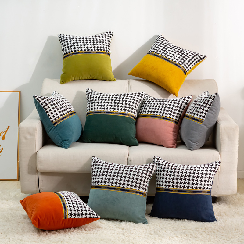 Cross border thousand bird case pillow case living room sofa bedroom cushion cover