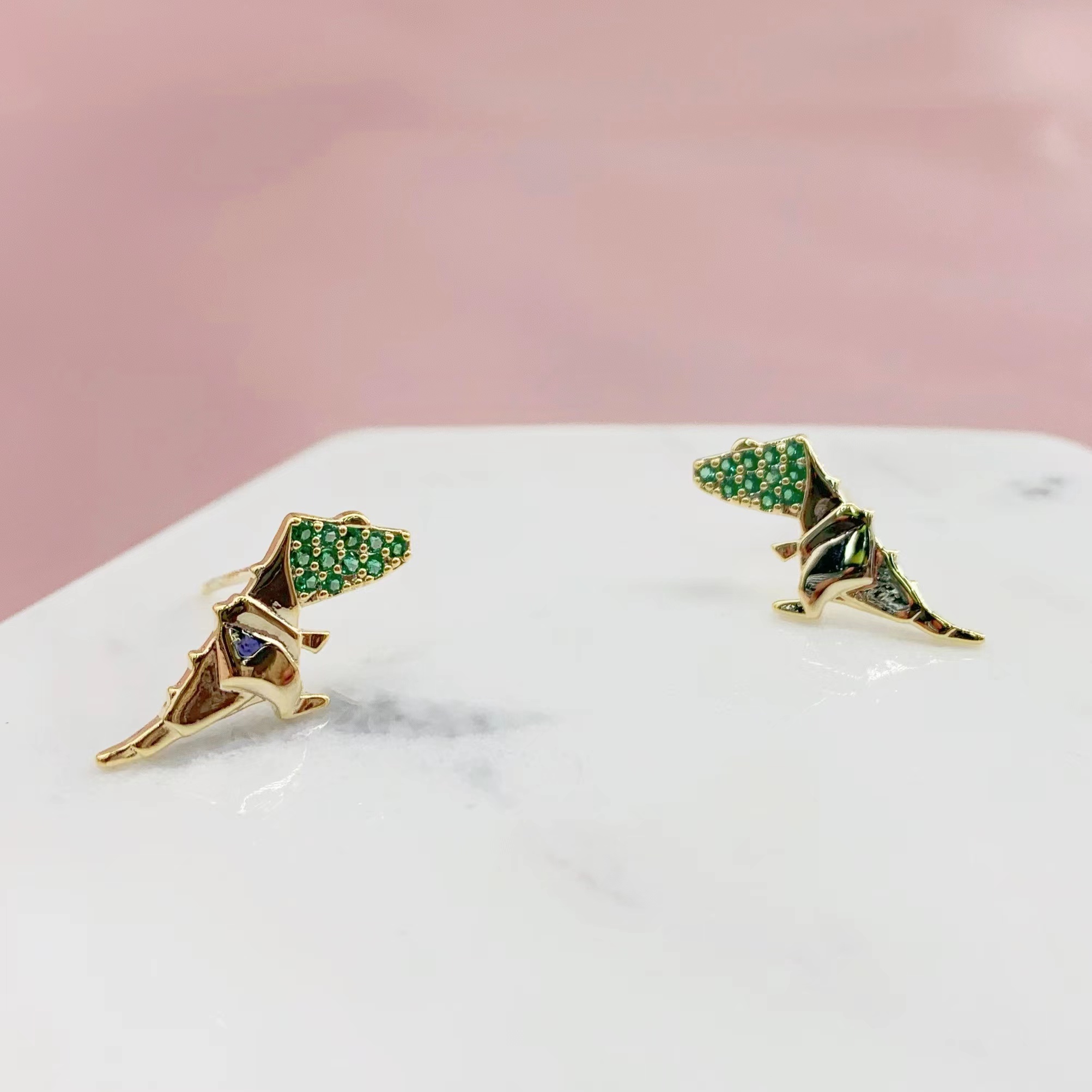 Cute little dinosaur earrings mini for women