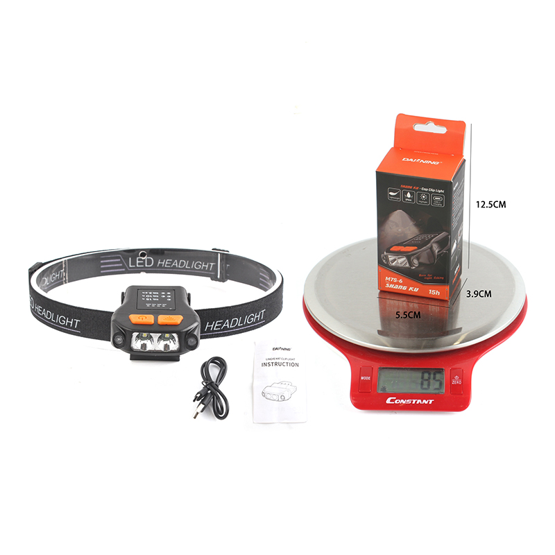 New dual-purpose cap clamp headlamp, sensor light, ultra-bright cap clamp headlamp, night fishing light, cap light, fishing head-mounted cap brim light Specification image