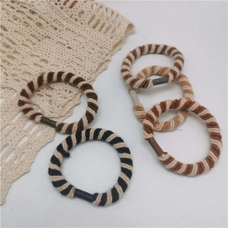Japan and South Korea new high elastic thick rubber band mixed color hair rope all women basic holster tie hair durable hair accessories details Picture