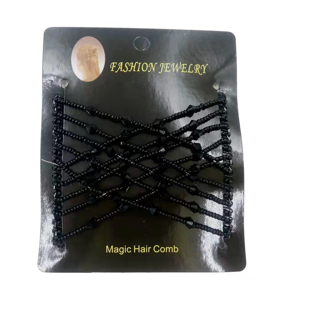 FLY1886 Korean version versatile Hair comb accessory, steel wire hair coil, beaded magic hair comb, style comb wholesale Application Scenario