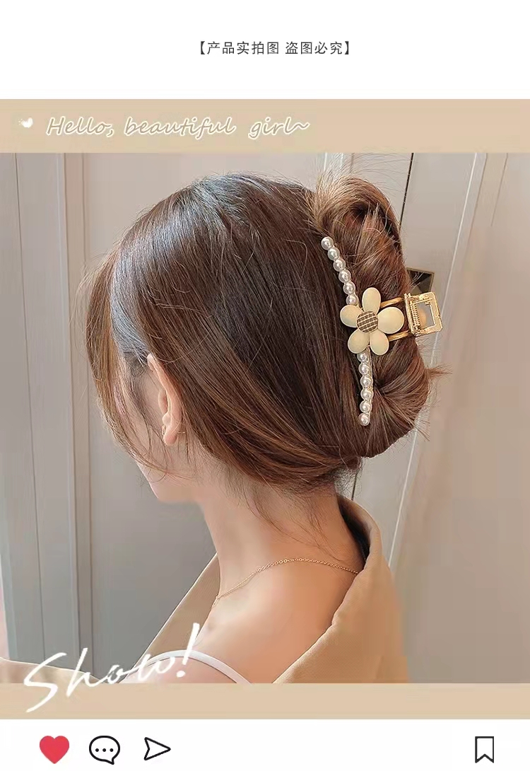 FLY1771金属抓夹女大号发夹后脑勺高级感发卡2022年网红新款鲨鱼夹子头饰详情8