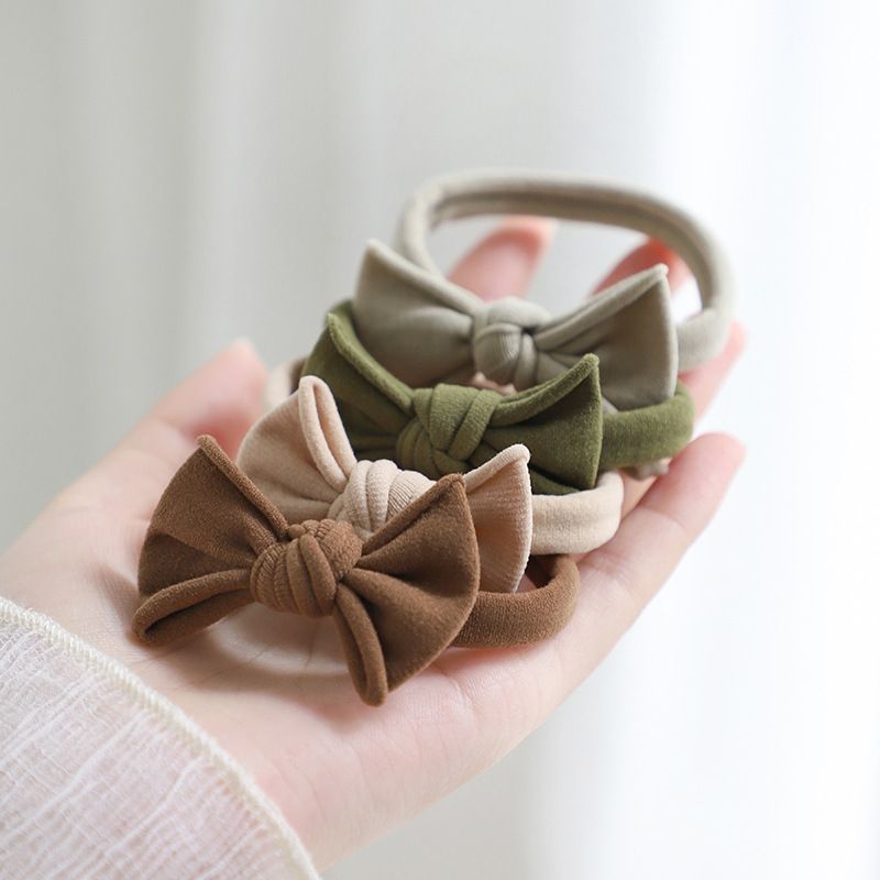 Bow leather cover headband New hair ponytail towel circle High elastic durable rubber band headband hair accessories details Picture