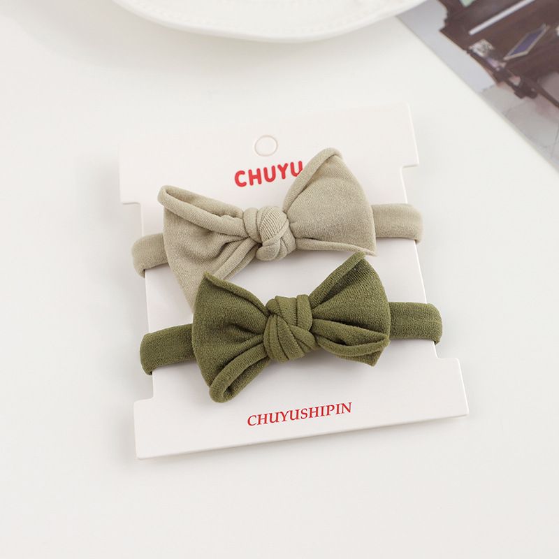 Bow leather cover headband New hair ponytail towel circle High elastic durable rubber band headband hair accessories Item Picture