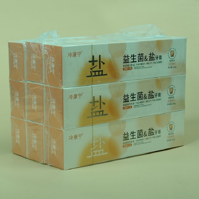 牙膏批发 冷康宁益生菌@盐 清新咸味双重薄荷清新除口臭180克牙膏详情3