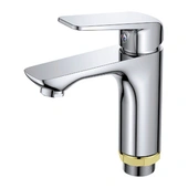 new design high quality single handle deck mounted chromed brass bathroom high basin faucet basin