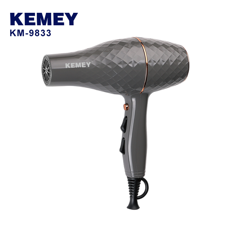 Cross-border factory direct power supply hair dryer Kemei KM-9833 factory wholesale men's/women's high-power hair dryer