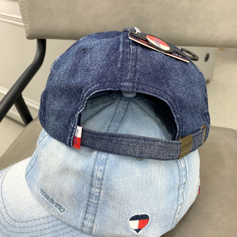 Tommyri pure cotton washable soft-top baseball cap, Korean version men's and women's hats, embroidered solid color sports sunshade and sun protection baseball cap, denim retro vintage vintage Specification drawing
