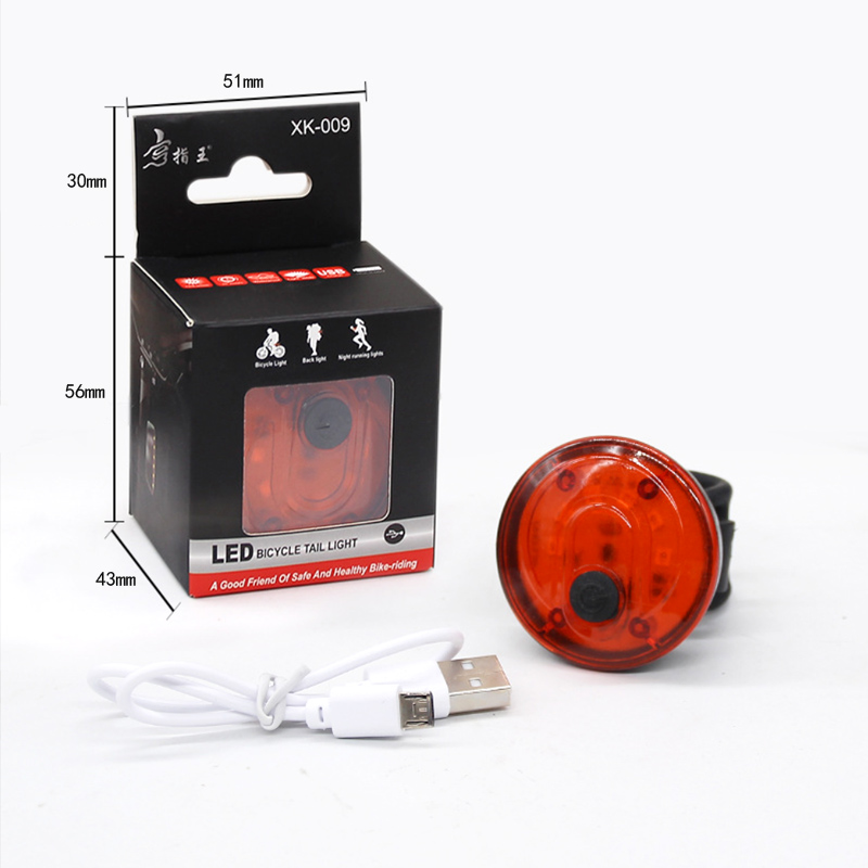 220335USB charging round taillight, bicycle taillight, mountain bike taillight, cycling equipment safety warning light Specification image