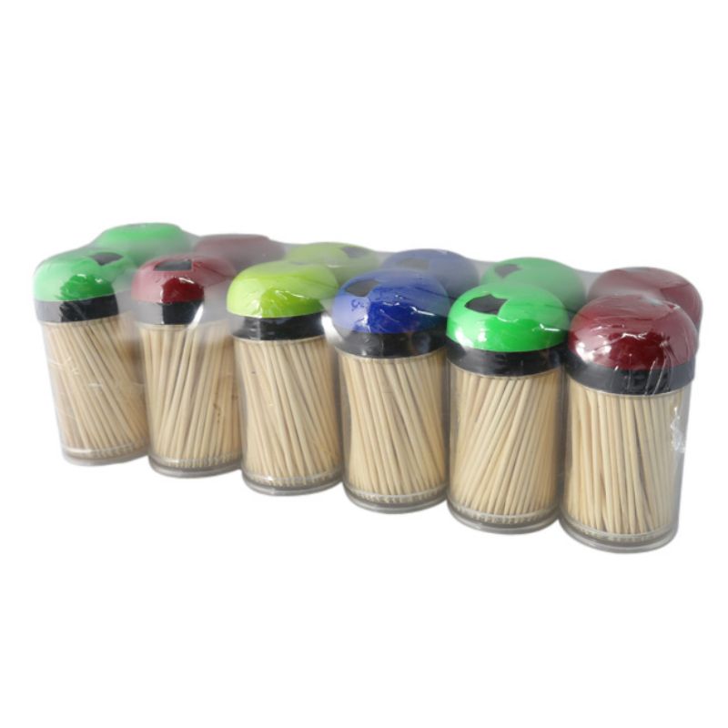 1000-piece dental floss and toothpicks set, bamboo toothpicks in bottle, double-pointed design, eco-friendly and odorless, essential daily necessities for home and hotel use details Picture