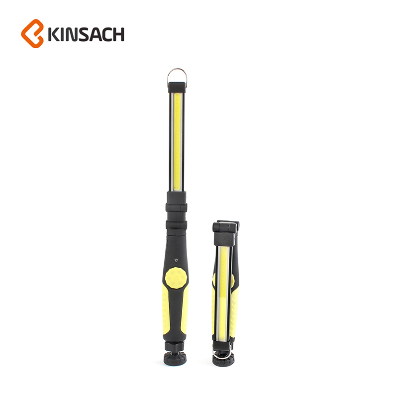 LED flashlight mobile work light with magnet at the bottom, charging, folding, 360-degree folding emergency light