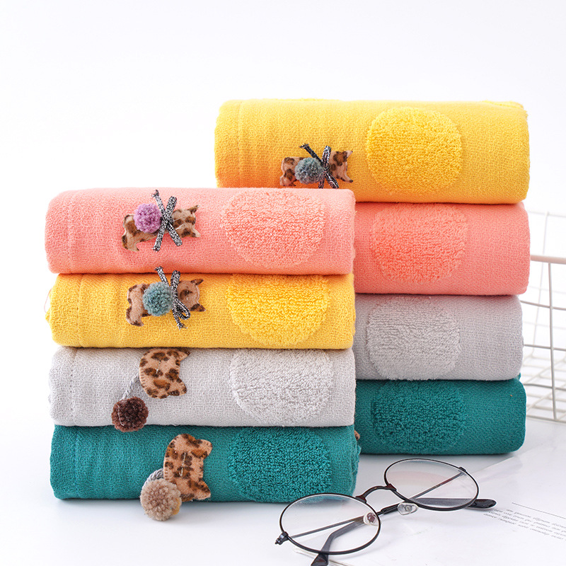 Combed cotton towel face towel bath household thickened soft absorbent square towel bath towel wholesale thumbnail