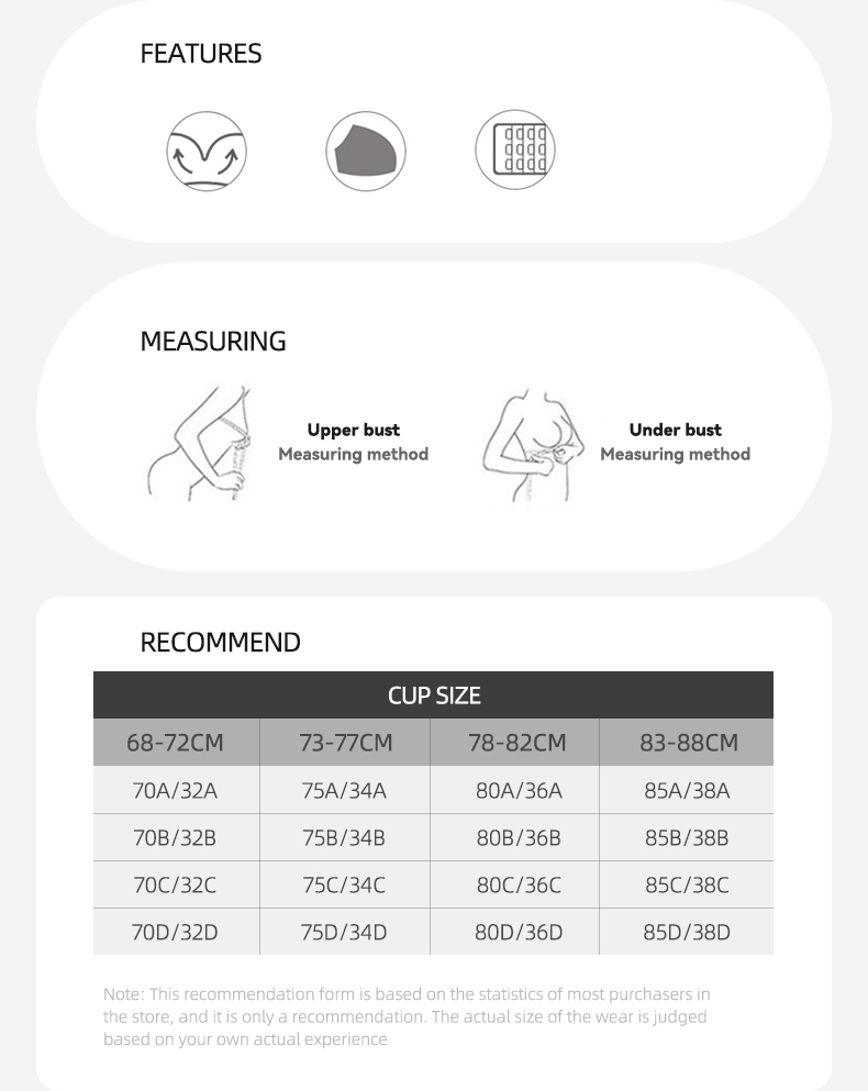 Mei Yu Women Bra Llift Up Naturally Underwear For Small Breasts undefined